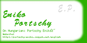 eniko portschy business card